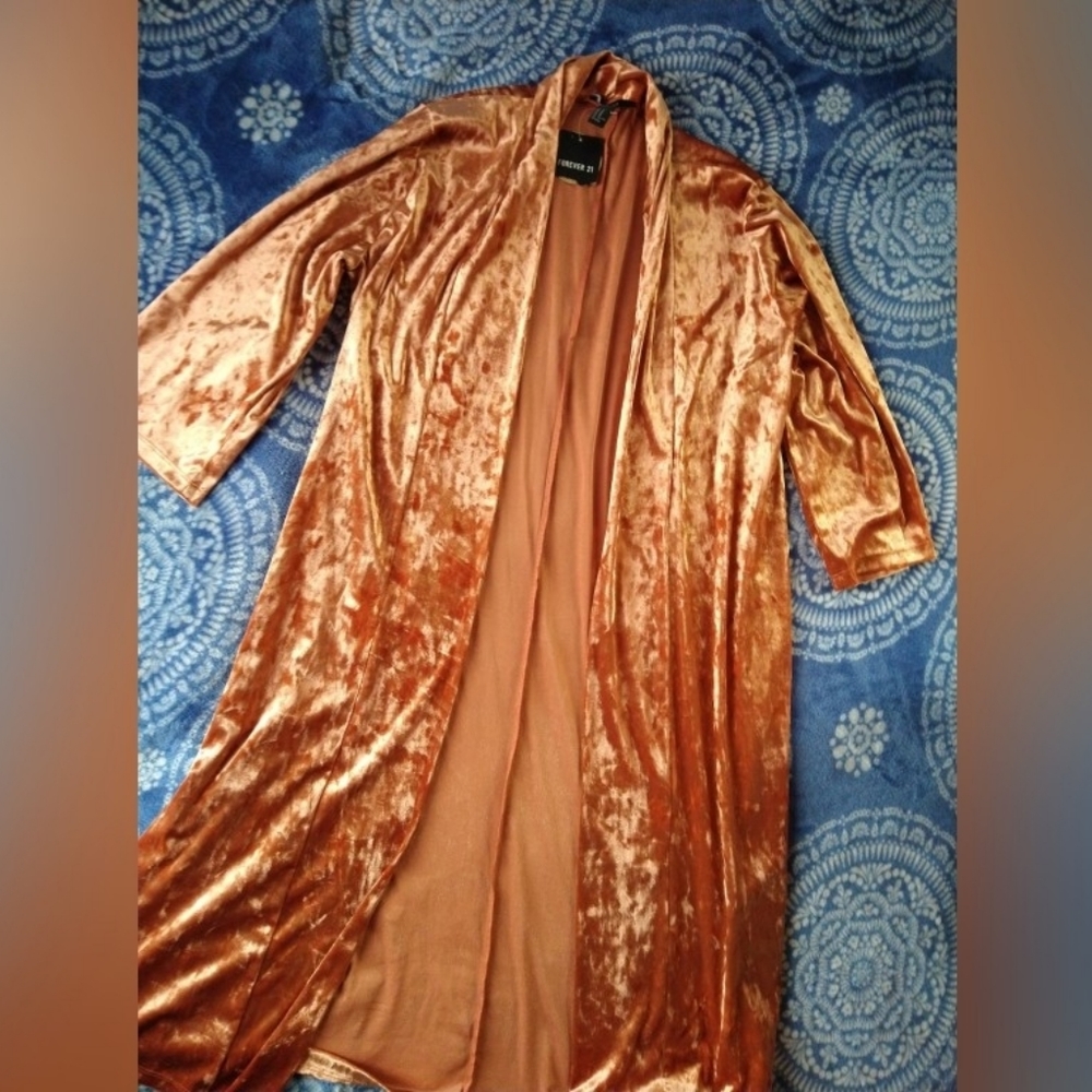 Crushed velvet cardigan